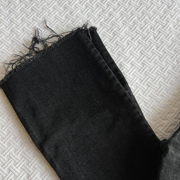 Zara Women's Size 6 Black Distressed Hem Skinny Jeans Grunge High Waisted - Picture 9 of 13